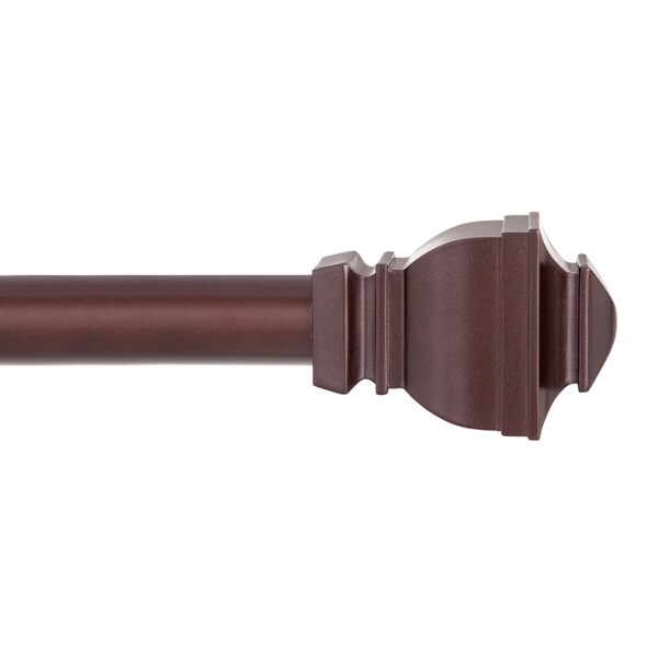 Kenney Mfg Kenney Riley 1" Value Decorative Window Curtain Rod, 30-84", Chocolate - KN87006V1NP