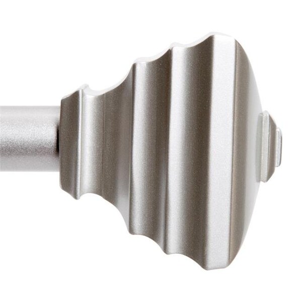 Kenney Mfg Kenney 1764141 120 in. Nickel Silver Fast Fit Jayden Curtain Rod - 1764141