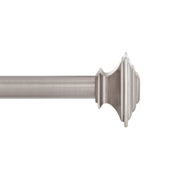Kenney Mfg Kenney Mission 1" Premium Decorative Window Curtain Rod, 48-86", Pewter - KN85246