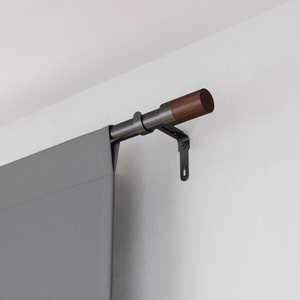 Umbra Umbra Blok Gun Metal Gray Modern Curtain Rod 36 in. L X 72 in. L - 1015134-296