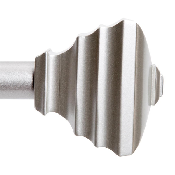 Homecare Products 120 in. Nickel Silver Fast Fit Jayden Curtain Rod - HO2185023