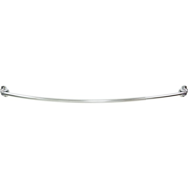 Elements By Hardware Resources 56"-72" Polished Chrome Adjustable Curved Shower Curtain Rod - Retail Packaged 2PK - SR02-PC-R