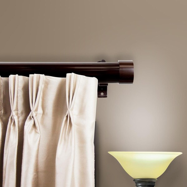 Kd Encimera 1.5 in. Collin Curtain Rod with 28 to 48 in. Extension, Cocoa - KD3169254