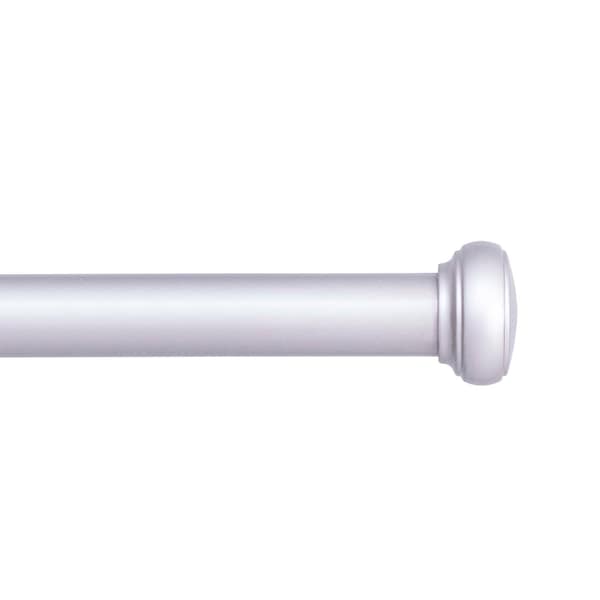 Kenney Mfg Kenney Weaver 1" Indoor/Outdoor Rust-Resistant Curtain Rod, 72-144", Brushed Nickel - KN90011