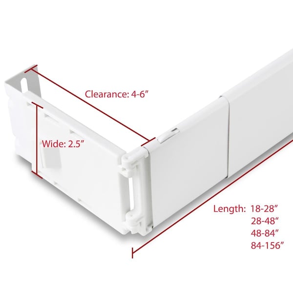 Kd Encimera 84 to 156 in. Wide Pocket Curtain Rod - KD3723414