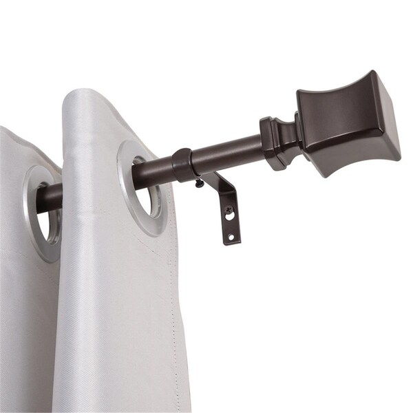 Escenografia 0.75 in. Curtain Rod for 28-48 in. Windows, Oil Rubbed Bronze - ES3247336