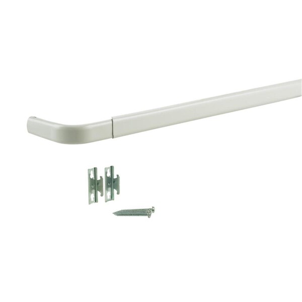 Daphnes Dinnette 18 to 30 in. Heavy Duty Curtain Rod White - DA2516465