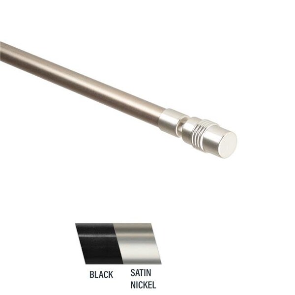 Central Design Central Design CF03-28-5 Fass 0.44 in. Curtain Rod; 28-48 in. - Satin Nickel - CF03-28-5