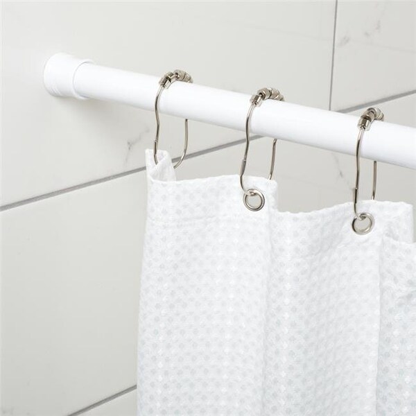 Zenna Home Zenna Home 6409858 86 in. Baked Enamel Tension Rod; White - 6409858