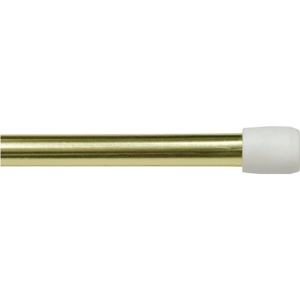 Kenney Mfg KN6313 Spring Tension Rod, 716 in Dia, 28 to 48 in L, Metal, Brass - KN631/3NP