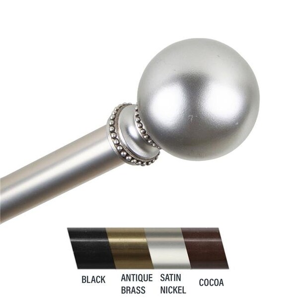 Central Design Central Design 4883-665 Julian 0.81 in. Curtain Rod; 66-120 in. - Satin Nickel - 4883-665