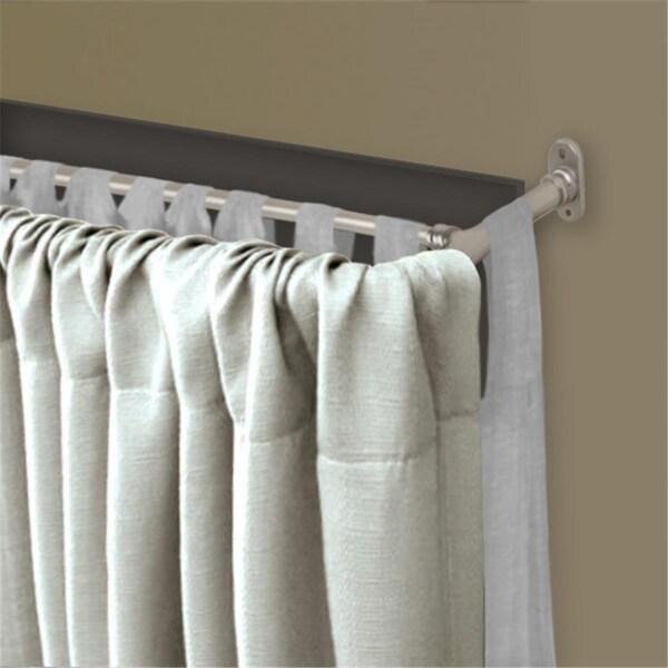 Central Design 0.625 in. Double Blackout Curtain Rod with 84 to 120 in. Extension, Satin Nickel - BOT63-845D