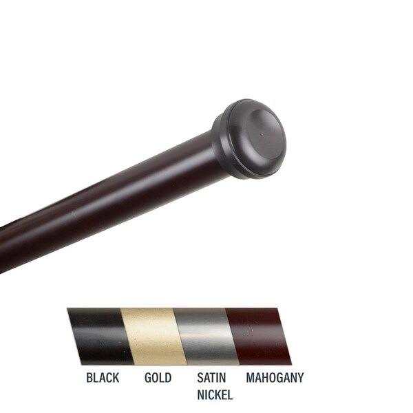 Central Design Cillo 1 in. Curtain Rod; 28-48 in. - Mahogany - 100-68-286