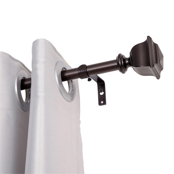 Utopia Alley 0.75 in. Curtain Rod for 28-48 in. Windows, Oil Rubbed Bronze - D102RB