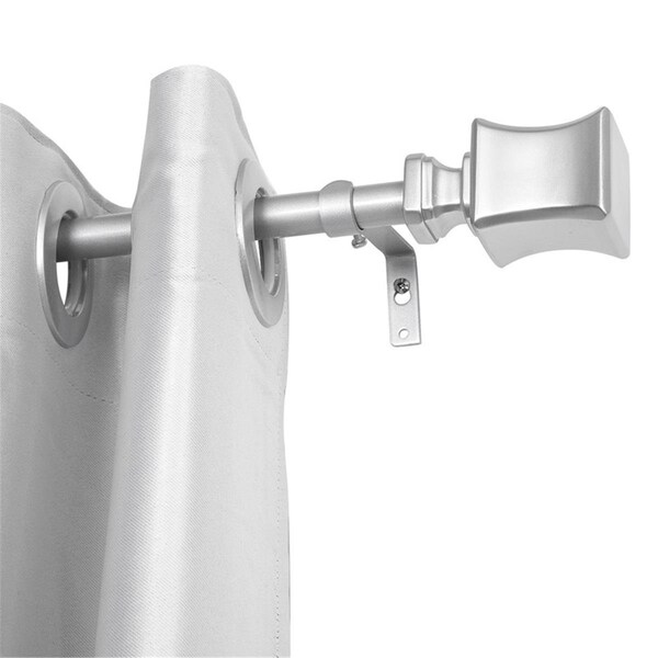 Utopia Alley 0.75 in. Curtain Rod for 28-48 in. Windows, Nickel - D92N