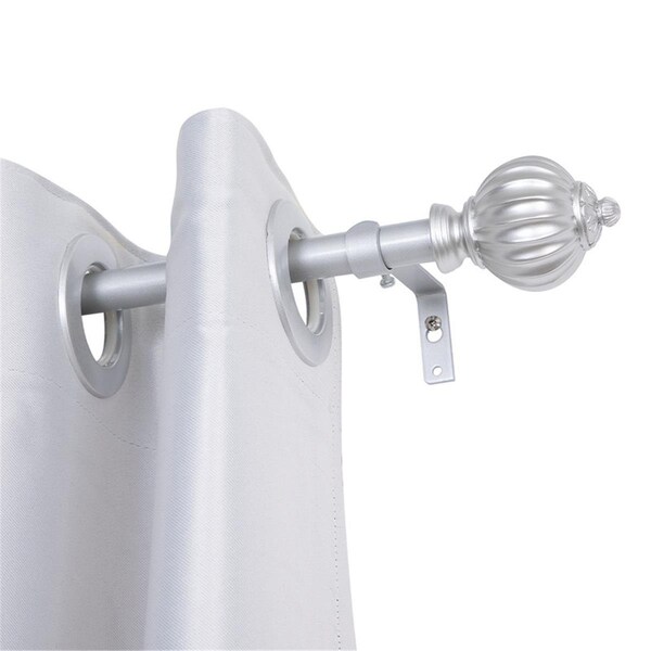 Utopia Alley 0.75 in. Single Decorative Drapery Adjustable Curtain Rods for Windows 86 to 120 in. - Nickel - D48N