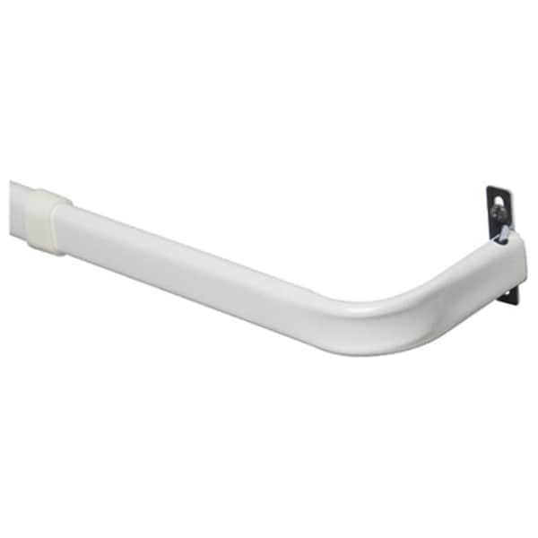 Perfectpillows KN512 48-86 White Single Curt Rod - PE1635688