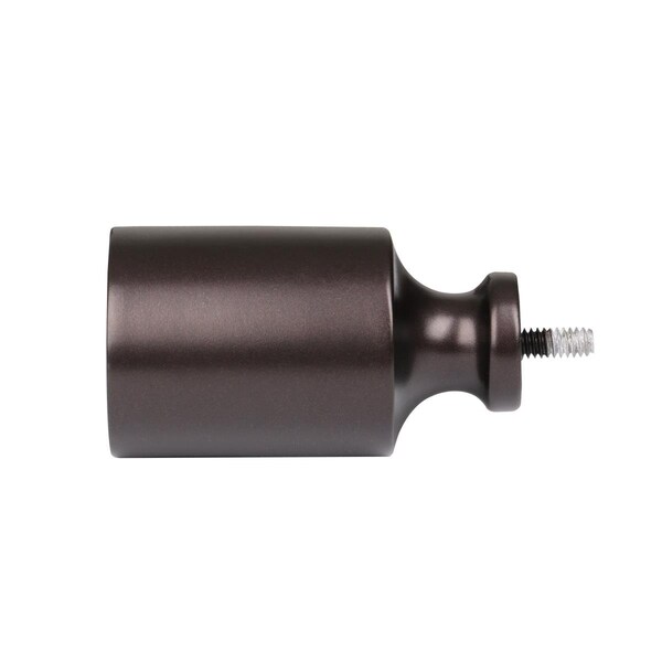 Escenografia 48-86 in. Curtain Rod with Decorative Cap Finial - Bronze - ES3252726