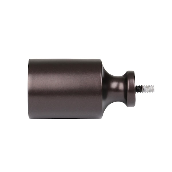 Utopia Alley 48-86 in. Curtain Rod with Decorative Cap Finial - Bronze - D74RB