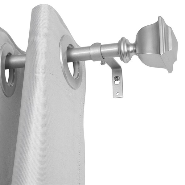 Utopia Alley 0.75 in. Curtain Rod for 48-86 in. Windows, Nickel - D104N