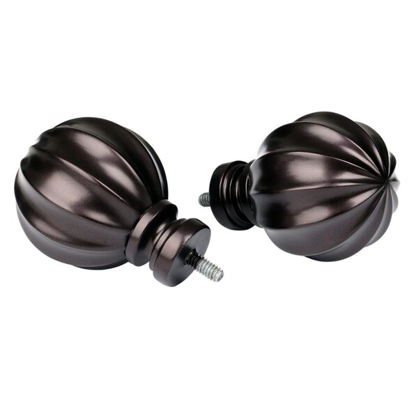 Escenografia 28-48 in. Curtain Rod with Decorative Ball Finial - Bronze - ES3264265