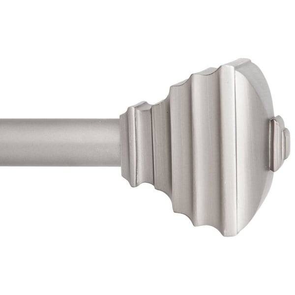 Kenney Mfg Curtain Rod, 34 in Dia, 66 to 120 in L, Pewter - KN80208