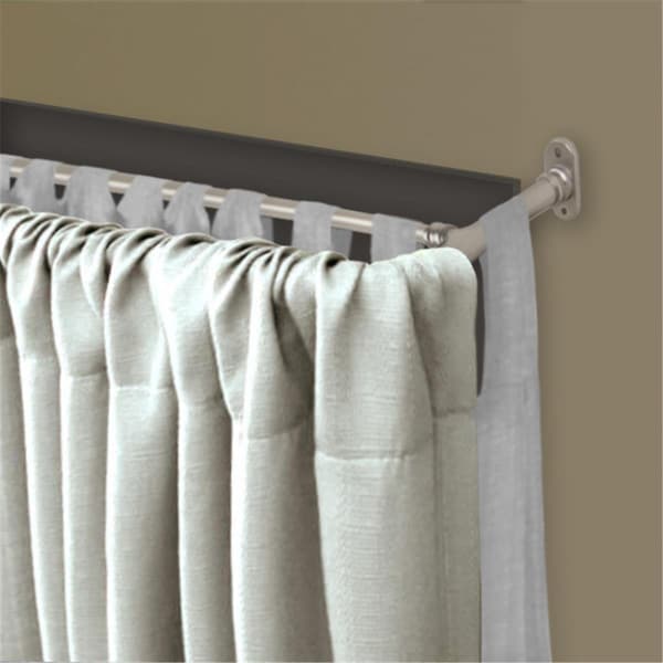Central Design 0.625 in. Double Blackout Curtain Rod with 28 to 48 in. Extension, Satin Nickel - BOT63-285D