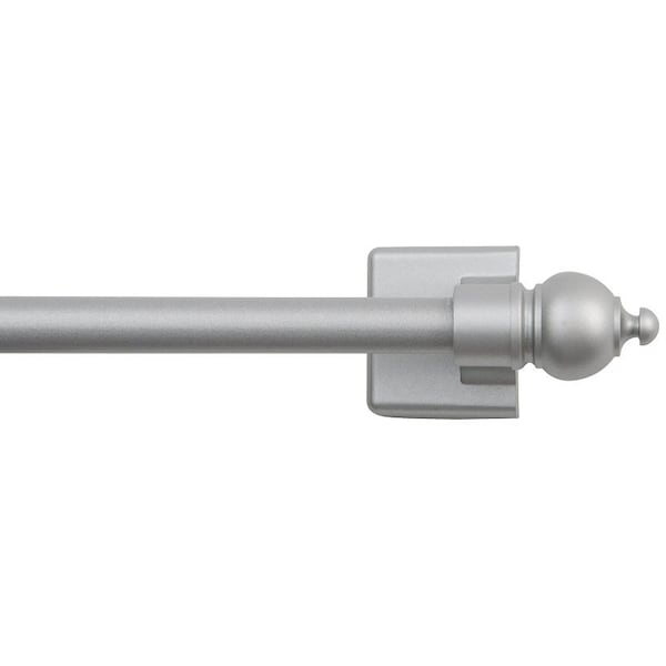 Kenney Mfg Cafe Rod, 716 in Dia, 16 to 28 in L, Metal, Satin Silver - KN40343
