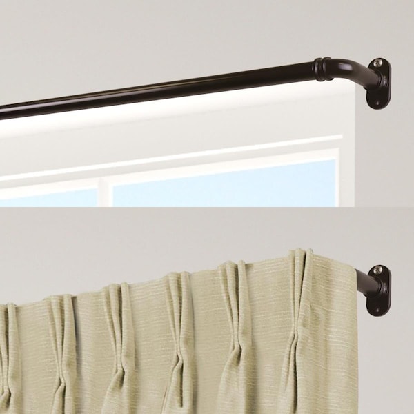 Kd Encimera 0.625 in. Blackout Curtain Rod with 28 to 48 in. Extension, Cocoa - KD3169262
