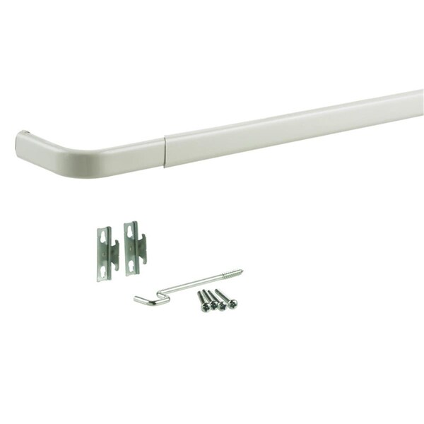 Daphnes Dinnette 46 to 84 in. Heavy Duty Curtain Rod White - DA2516467