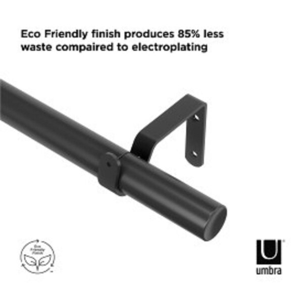 Umbra Umbra Zen Matte Black Curtain Rod 32 in. L X 128 in. L - 1017186-038