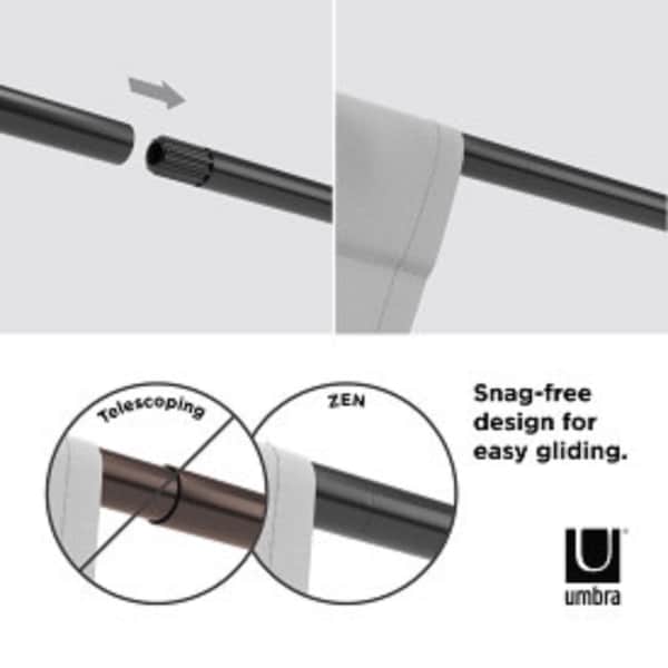 Umbra Umbra Zen Matte Black Curtain Rod 32 in. L X 128 in. L - 1017186-038