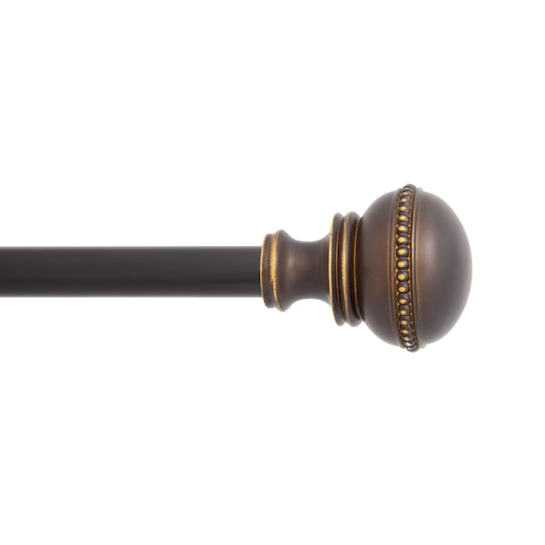 Kenney Mfg Kenney Crenshaw 5/8" Standard Decorative Window Curtain Rod, 28-48", Oil Rubbed Bronze - KN75305NP