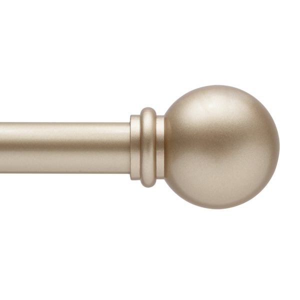 Kenney Mfg Kenney Chelsea 5/8" Standard Decorative Window Curtain Rod, 48-86", Soft Brass - KN71705