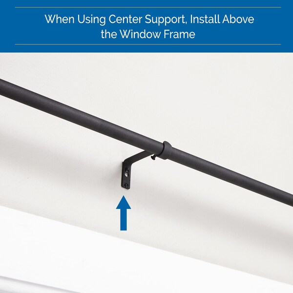 Sun Zero Sun Zero Bronn Industrial 3/4" Room Darkening Curtain Rod, 36-66", Matte Black - SN47073E