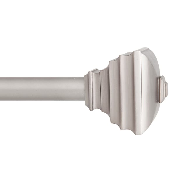 Kenney Mfg Kenney Jayden 3/4" Standard Decorative Window Curtain Rod, 36-66", Pewter - KN80207NP