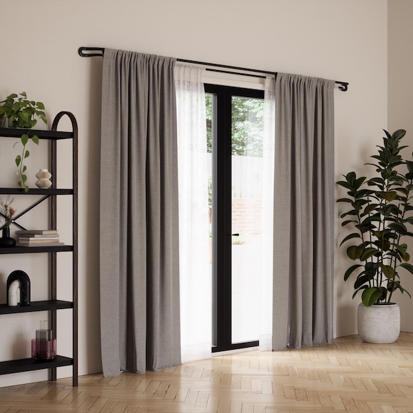 Umbra Umbra Midnight Blackout Matte Black Midnight Blackout Double Curtain Rod 42 in. L X 120 in. L - 1017290-038