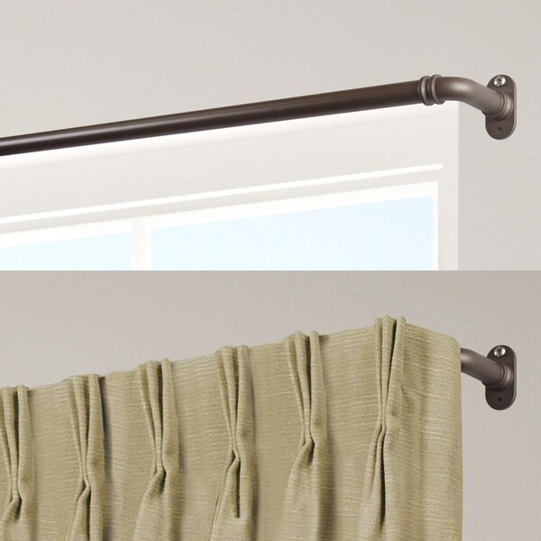 Central Design 0.625 in. Blackout Curtain Rod with 48 to 84 in. Extension, Antique Brass - BOT63-484