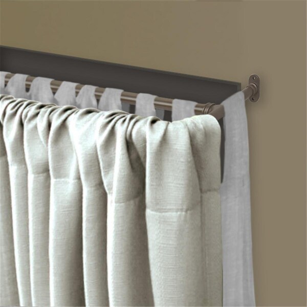 Central Design 0.625 in. Double Blackout Curtain Rod with 28 to 48 in. Extension, Antique Brass - BOT63-284D