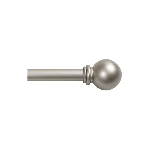Kenney Mfg Curtain Rod Brass Champagne Silver 48-in L X 86-in L Brass - KN71609