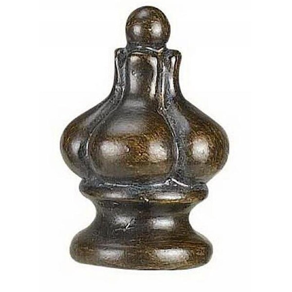Cal Lighting Cal Lighting FA-5009C 2.5 in. Traditional & Classic Resin Garlic Finial; Medium Brown - FA-5009C
