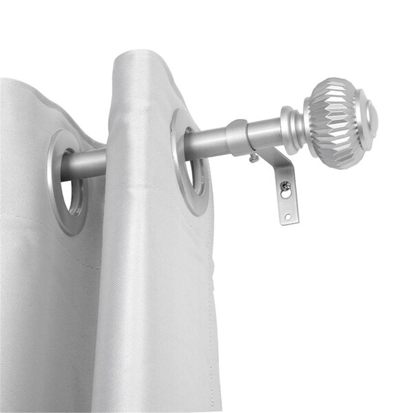 Escenografia 0.75 in. Curtain Rod for 28-48 in. Windows, Nickel - ES3250279