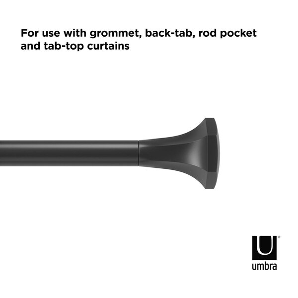 Umbra Sita Matte Black Curtain Rod 36 in L X 72 in L - 1018342-038