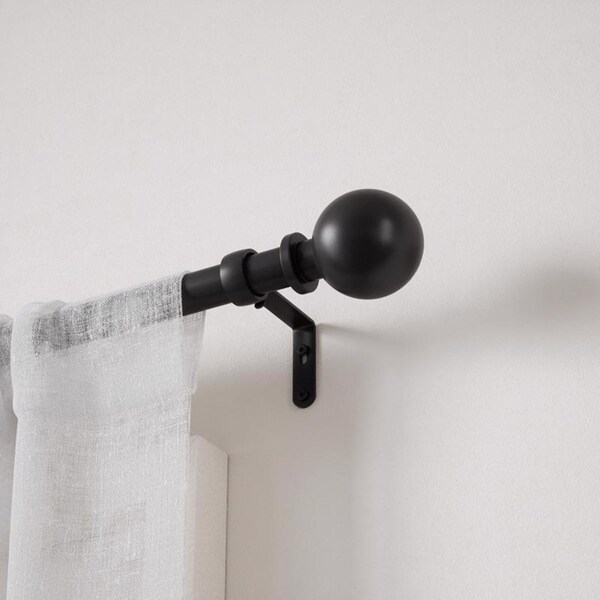Umbra Bolas Matte Black Curtain Rod 36 in. L X 72 in. L - 1018400-038