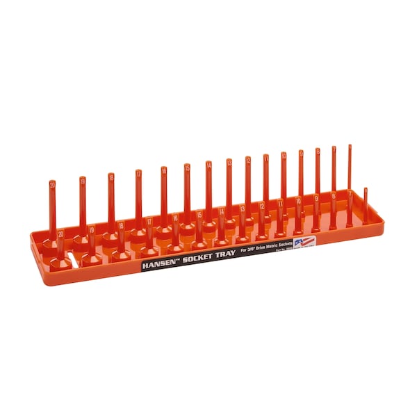 Organizador de dados Hansen Global 3/8 pulgadas Drive de medidas métricas para dados regulares y profundos - 3806