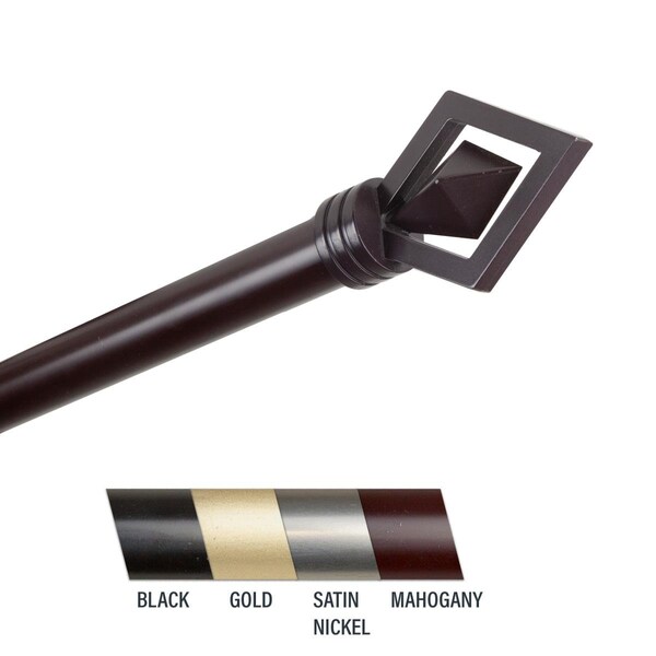 Central Design Lance 1 in. Curtain Rod; 48-84 in. - Mahogany - 100-69-486