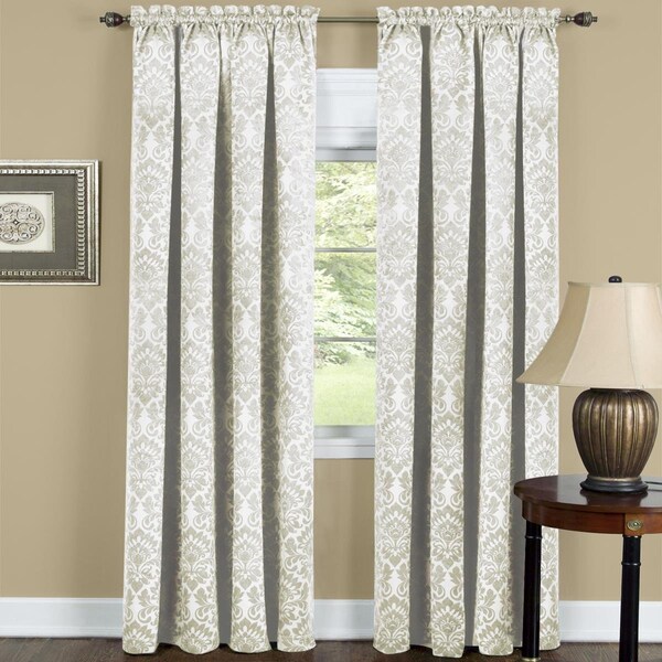 Eyecatcher 52 x 84 in. Polyester Blackout Rod Pocket Single Curtain Panel, Ivory - EY2512268