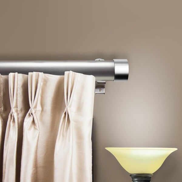 Central Design 1.5 in. Collin Curtain Rod with 48 to 84 in. Extension, Satin Nickel - 150-09-48-5