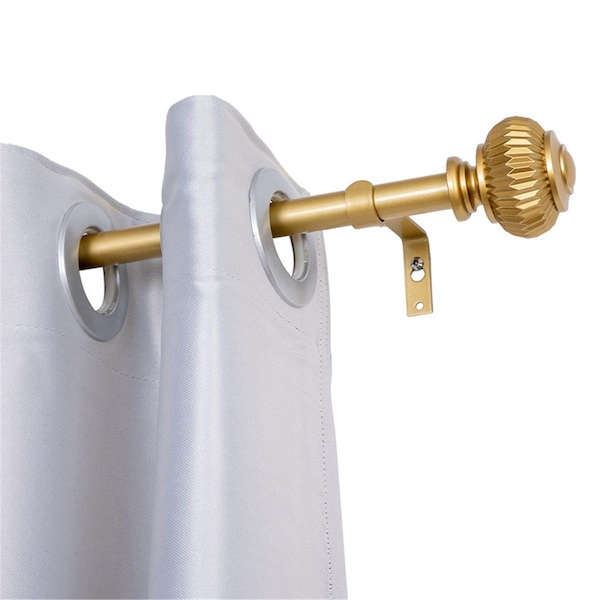Utopia Alley 0.75 in. Curtain Rod for 48-86 in. Windows, Gold - D114GD