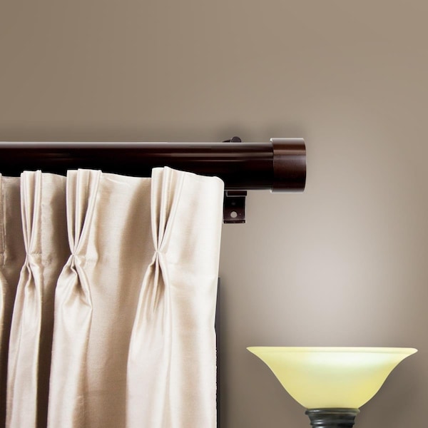 Central Design 1.5 in. Collin Curtain Rod with 28 to 48 in. Extension, Cocoa - 150-09-28-7